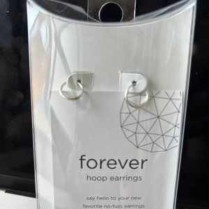 Simple Silver Hoop Earrings